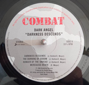 Виниловая пластинка Dark Angel – Darkness Descends (LP)