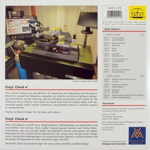 Vinyl: Check. Новые сигналы и записи для тестирования и настройки винилового оборудования (LP)