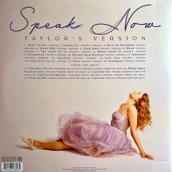 Taylor Swift - Speak Now (Taylor's Version) (Violet Marbled color)(3LP)