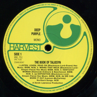 Deep Purple - The Book Of Taliesyn (Limited Edit) (Mono) (LP)