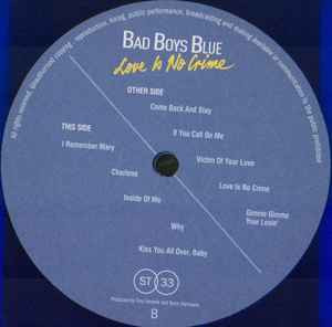 Bad Boys Blue - Love Is No Crime (color) (LP)