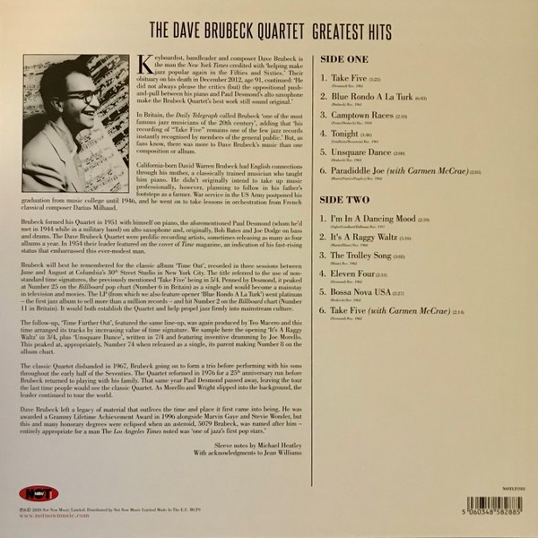 Dave Brubeck Quartet - Greatest Hits (Blue) (LP)