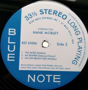 Hank Mobley Featuring Kenny Dorham & Sonny Clark ‎– Curtain Call(LP)