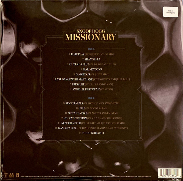 Виниловая пластинка Snoop Dogg - Missionary (Limited Edit) (Alternate Cover) (LP)