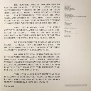 Nick Cave - Idiot Prayer (Nick Cave Alone At Alexandra Palace)  (2LP)