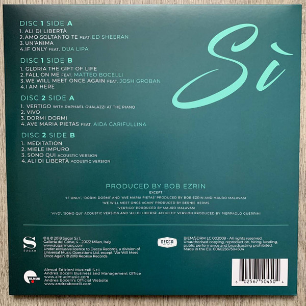 Andrea Bocelli - Si (2LP)