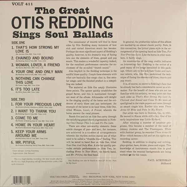 Otis Redding - The Great Otis Redding Sings Soul Ballads (Mono)(color) (LP)