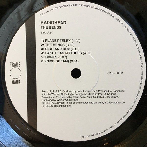 Виниловые пластинки Radiohead -The Bends (LP)
