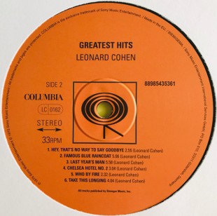 Leonard Cohen - Greatest Hits  (LP)