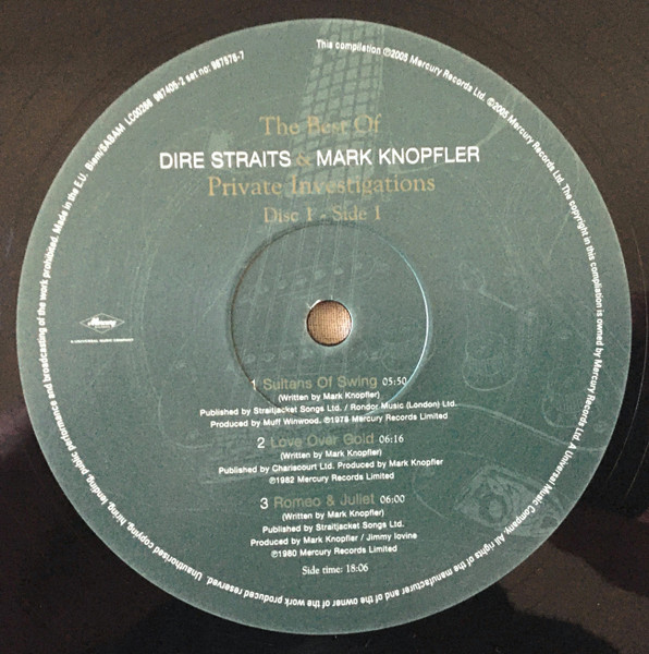 Виниловая пластинка Dire Straits & Mark Knopfler - Private Investigations (The Best Of) (2 LP)