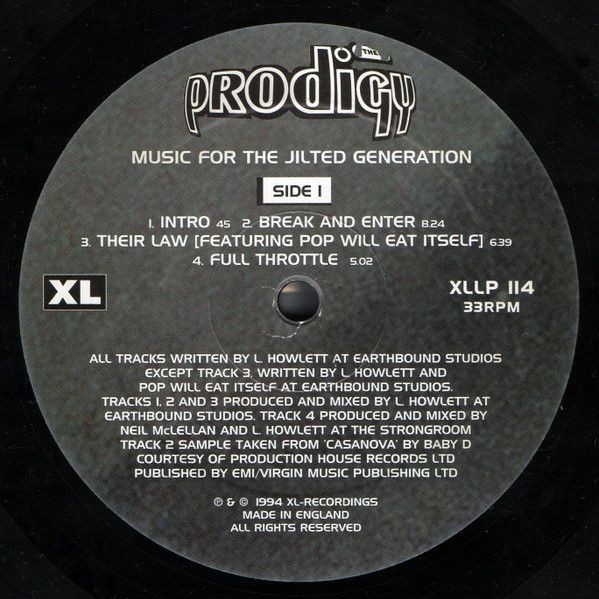 Prodigy - Music For The Jilted Generation (2 LP)