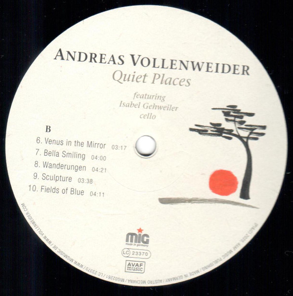 Andreas Vollenweider Featuring Isabel Gehweiler – Quiet Places(LP)