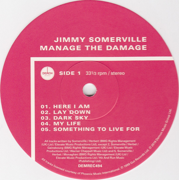 Jimmy Somerville - Manage The Damage (color) (LP)