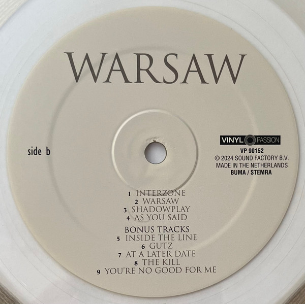 Warsaw - Warsaw (Limited Edit) (color) (Unofficial Release) (LP)
