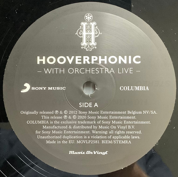 Hooverphonic – With Orchestra Live (Koningin Elisabethzaal 2012) (2LP)