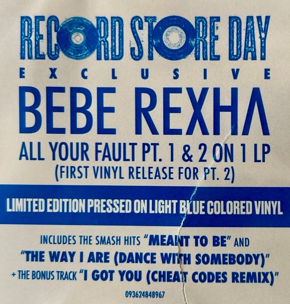 Bebe Rexha - All Your Fault: Pt. 1 & 2 (coloured) (LP)