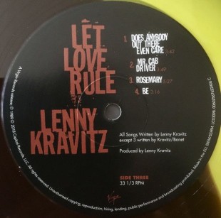Lenny Kravitz - Let Love Rule (Limited Edit) (color) (2Lp)