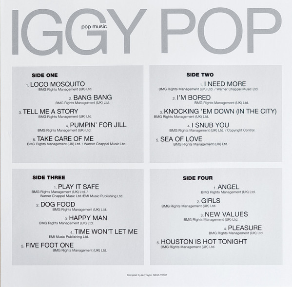 Iggy Pop - Pop Music (Limited Edit) (Numbered) (color) (2LP)