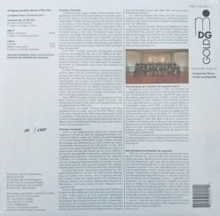 Wolfgang Amadeus Mozart, Christian Zacharias - Камерный оркестр Лозанны-Концерт № 21, 467 (LP)