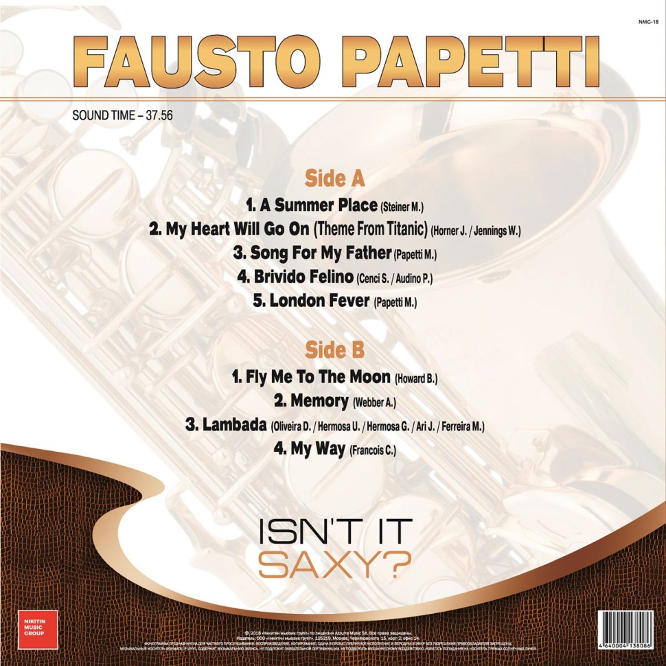Виниловая пластинка Fausto Papetti - Isn't It Saxy (LP)