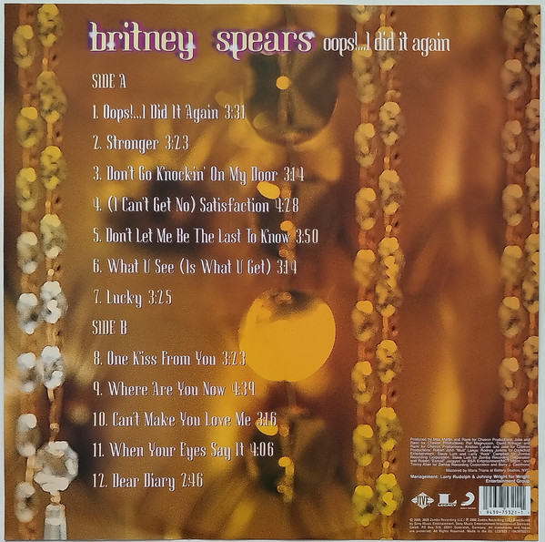 Britney Spears - Oops!...I Did It Again (Picture Disc) (20th Anniversary Edit) (LP)