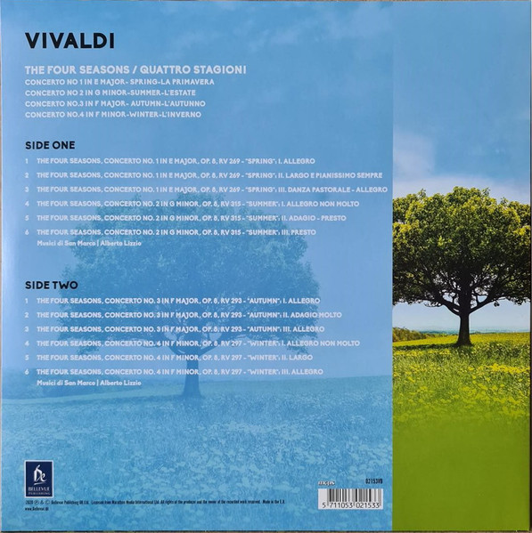 Musici Di San Marco - Lizzio Alberto - Vivaldi - The Four Seasons (color) (LP)