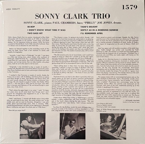 Sonny Clark Trio. Sonny Clark Trio (Unofficial Release) (LP)