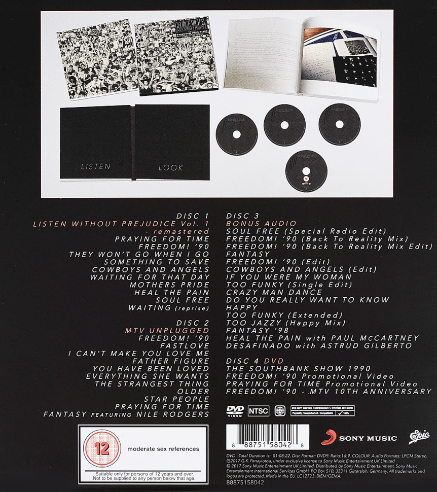 George Michael. Listen Without Prejudice. (25 Anniversary) MTV Unplugged (3 CD + dvd)